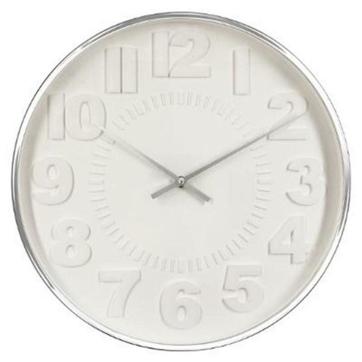 ATMOSPHERA Horloge Murale  Contemporain  40cm Argent