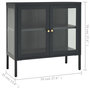 Voir la diapositive 6 : VIDAXL Buffet Anthracite 70x35x70 cm Acier et verre