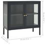 Voir la diapositive 6 : VIDAXL Buffet Anthracite 70x35x70 cm Acier et verre