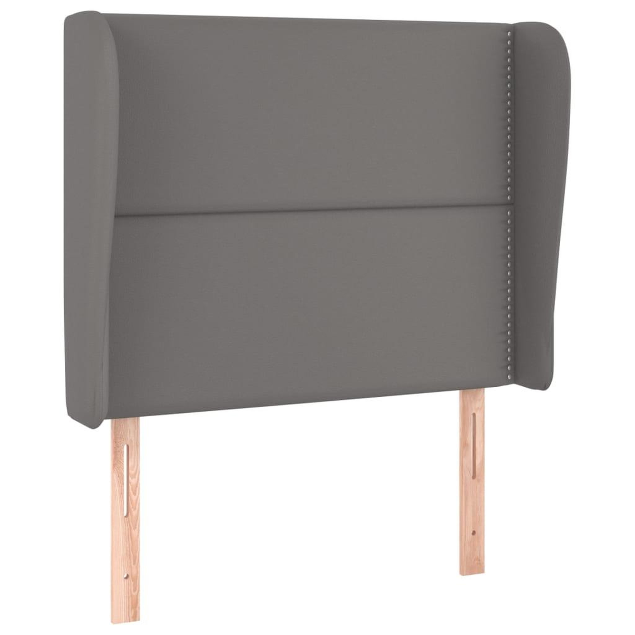 Voir la diapositive 2 : VIDAXL Tete de lit avec oreilles Gris 103x23x118/128 cm Similicuir