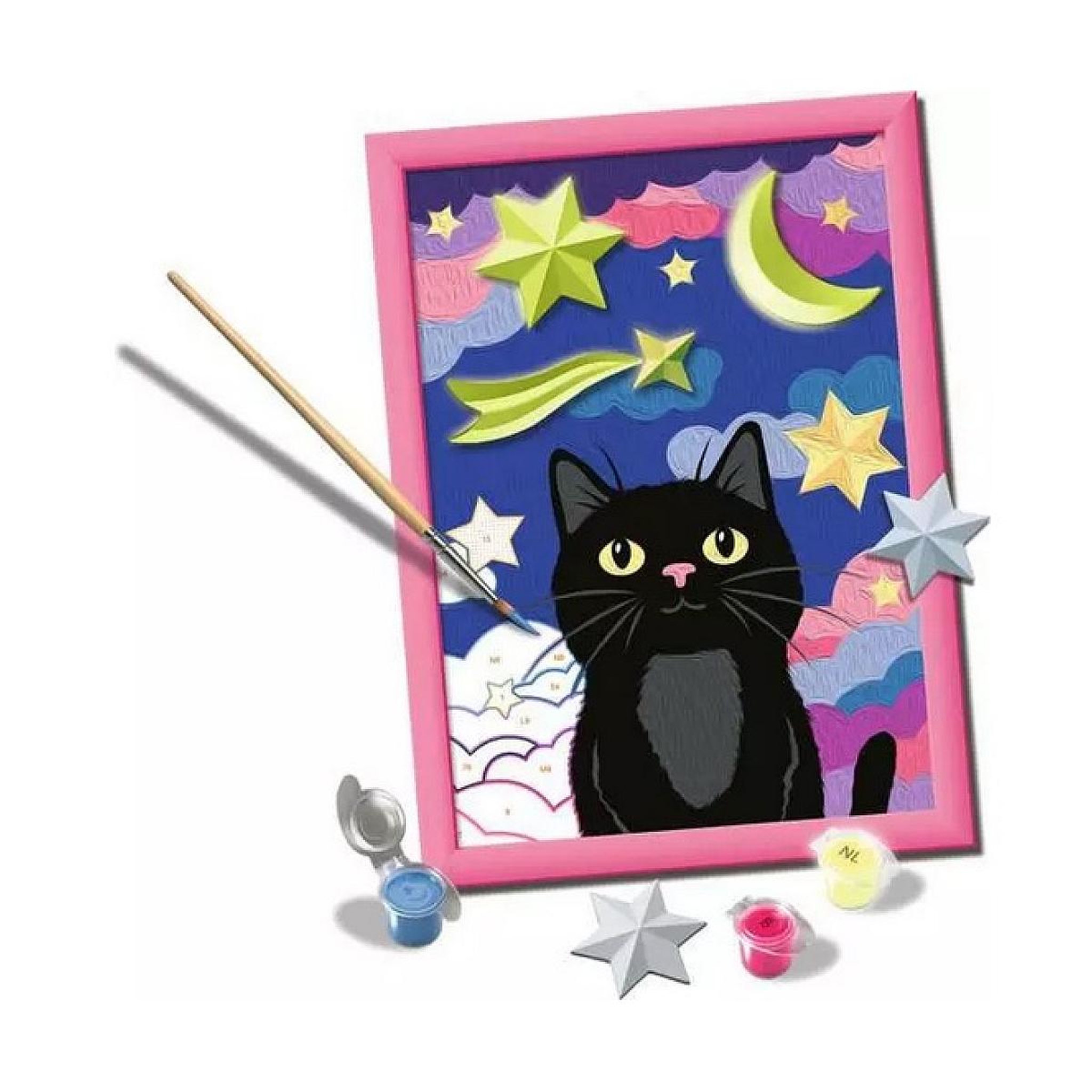 Voir la diapositive 3 : RAVENSBURGER CreArt Peinture au numero Chat noir