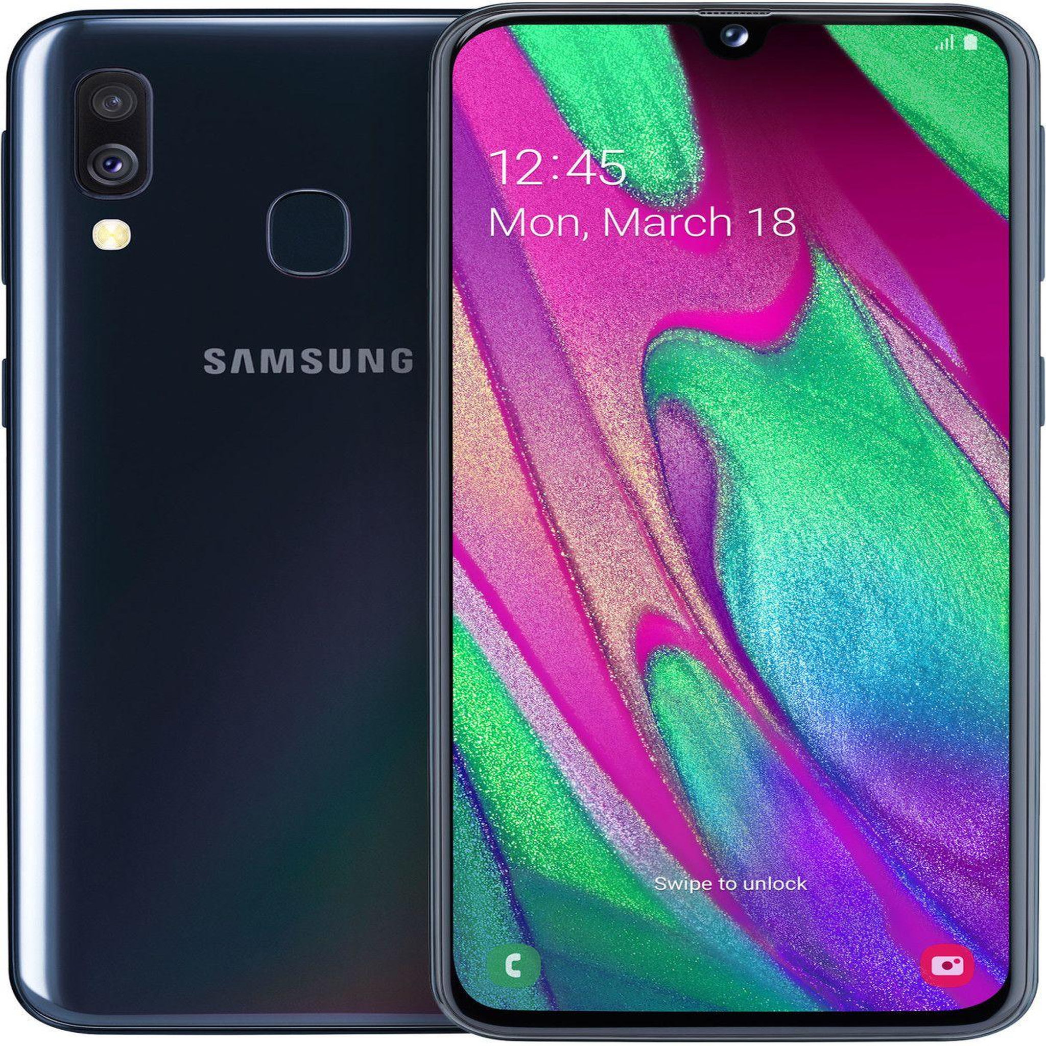 Samsung Galaxy A40 (Dual Sim) Reconditionné 64 Go - Grade C - Noir