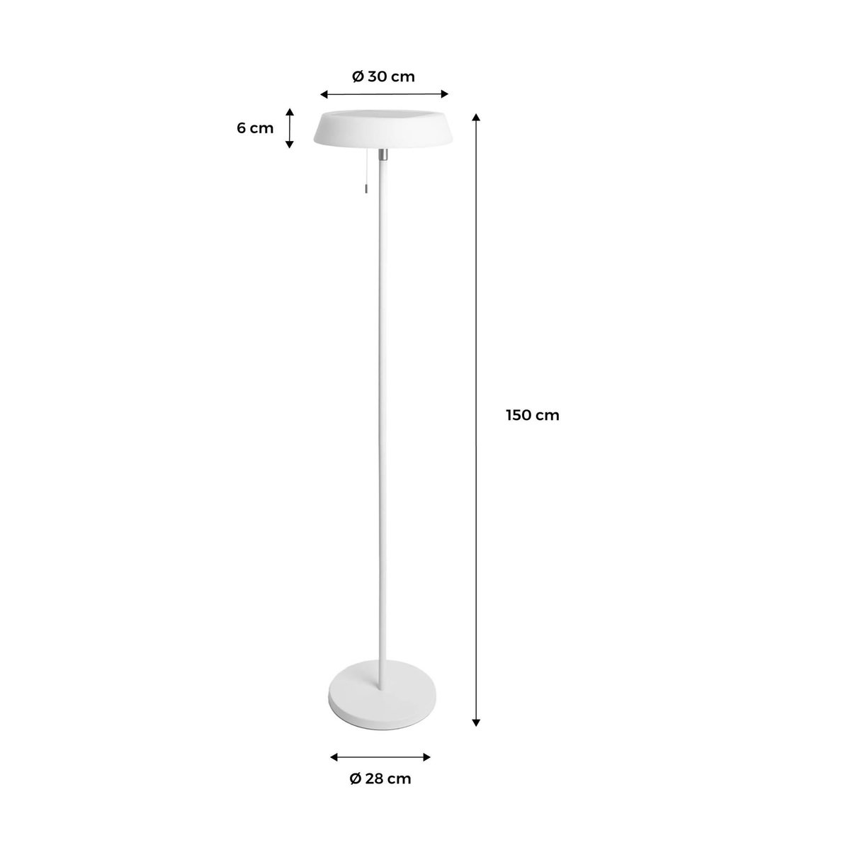 SWEEEK Lampadaire extérieur solaire LED H150cm Alex