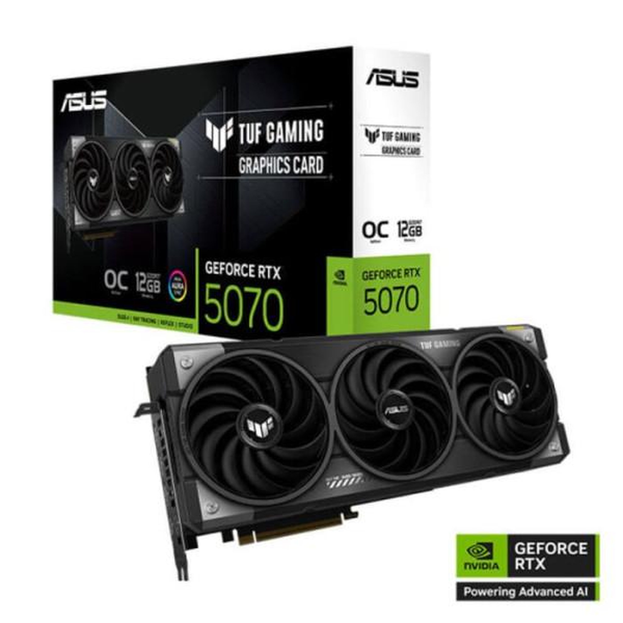 ASUS Carte Graphique - Asus - TUF Gaming GeForce RTX 5070 - 12 Go GDDR7 - PCIe 5.0 - HDMI, DisplayPort