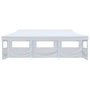 Voir la diapositive 2 : VIDAXL Tente de reception escamotable pliable avec 5 parois 3x9m Blanc