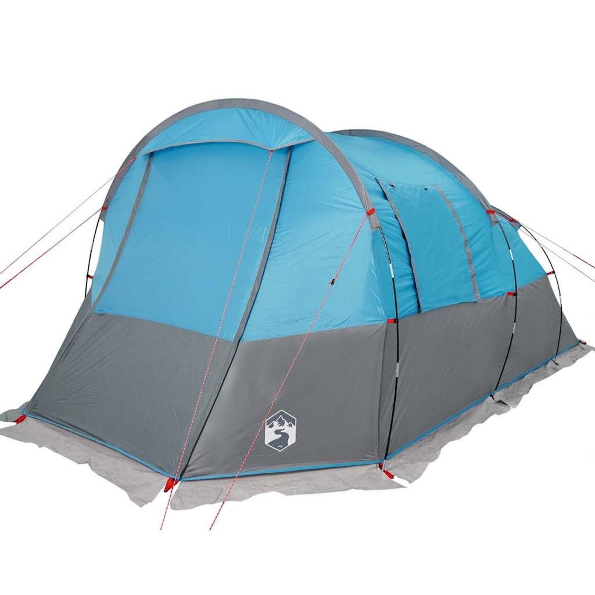 VIDAXL Tente de camping tunnel 4 personnes bleu impermeable