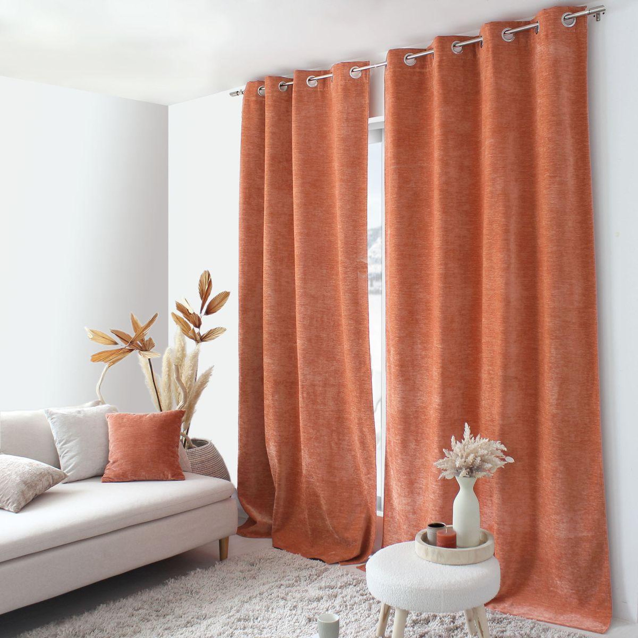 Voir la diapositive 4 : ENJOY HOME Rideau thermique occultant  velvet  140x260cm cuivre