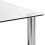 VIDAXL Table d'appoint Transparent 45x50x45 cm Verre trempe