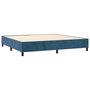 Voir la diapositive 4 : VIDAXL Sommier a lattes de lit et matelas Bleu fonce 200x200cm Velours