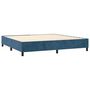 Voir la diapositive 4 : VIDAXL Sommier a lattes de lit et matelas Bleu fonce 200x200cm Velours