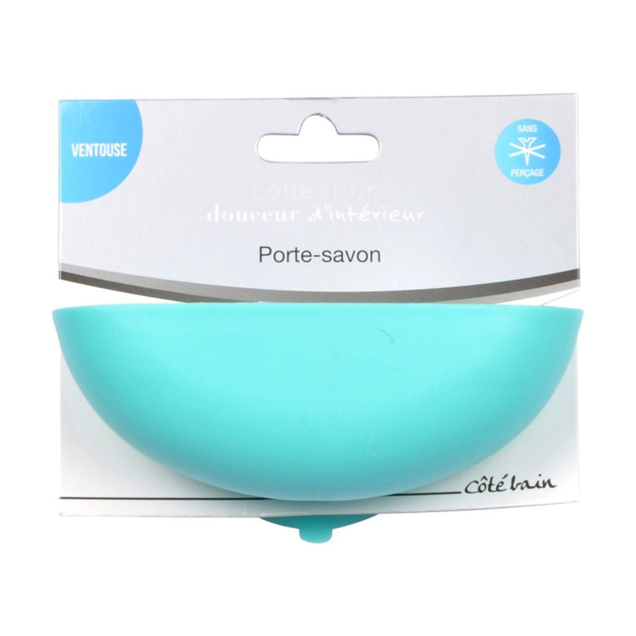 Voir la diapositive 2 : Douceur d'Intérieur Porte savon à ventouse  vitamine ii  13cm vert menthe
