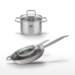 ELO Lot Faitout 20cm & Poêles 24/32cm Elo Relief Solution