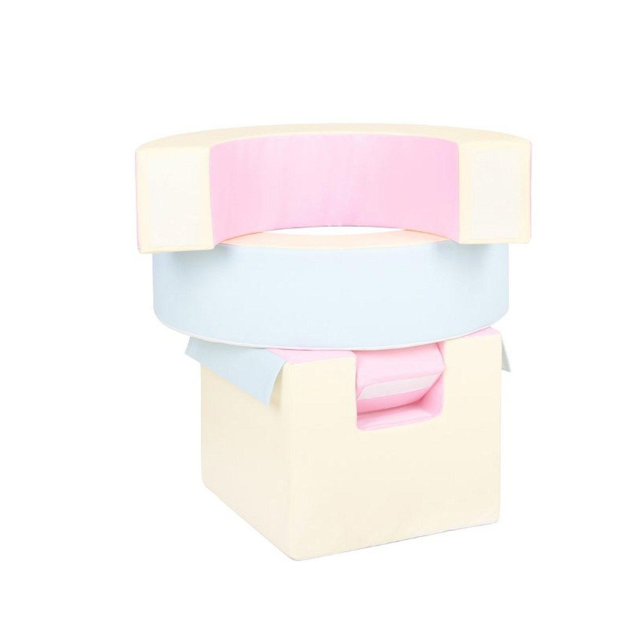 Voir la diapositive 3 : VELINDA Ensemble de cerceaux 3 blocs rose bleu jaune pastel