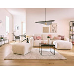 LISA DESIGN Sorrente - canapé d'angle réversible - convertible avec coffre - 4 places - en tissu texturé. Coloris disponibles : Beige