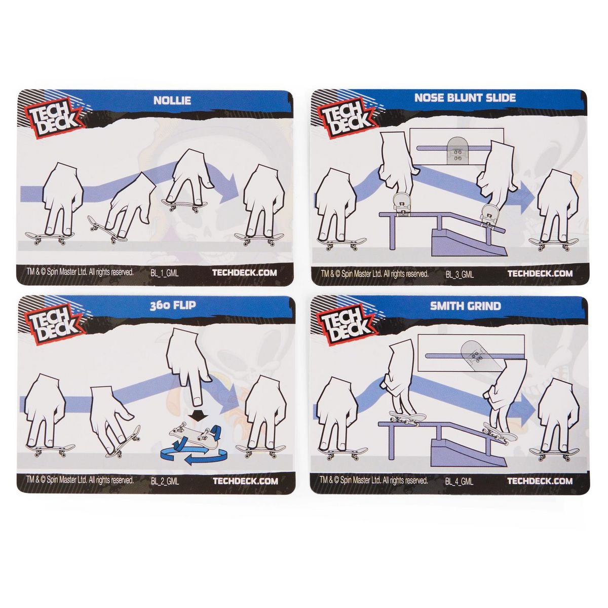 TECK DECK Pack Versus de 2 Finger Skates Tech Deck