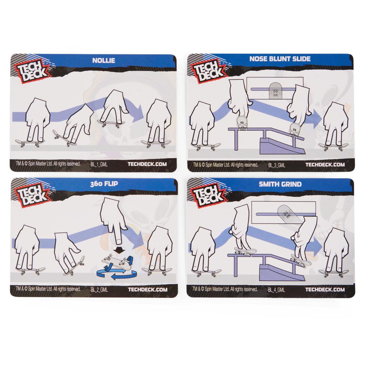 TECK DECK Pack Versus de 2 Finger Skates Tech Deck