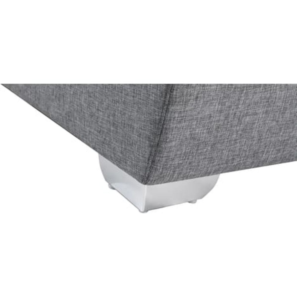 Canapé d'angle gauche convertible, PARMA, 5 à 6 places, rangement étagère, coffre de stockage, tissu gris clair