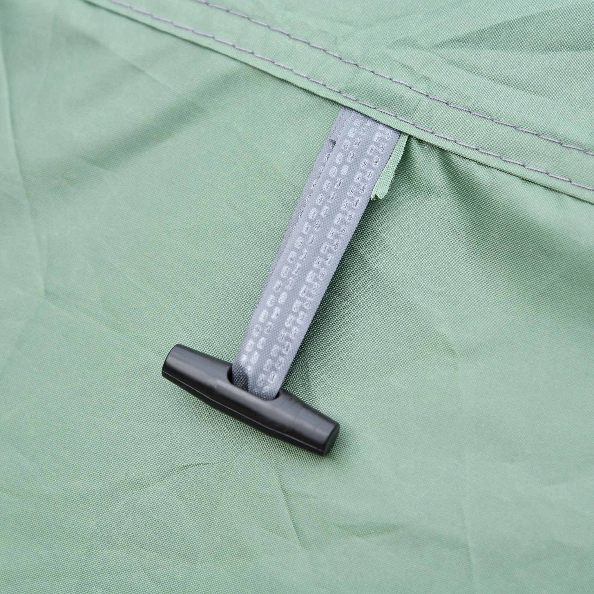 Voir la diapositive 5 : OUTSUNNY Tente de camping 4-5 personnes montage instantanée pop-up 2 portes enroulables 4 fenêtres dim. 2,63L x 2,2l x 1,23H m fibre verre polyester PE vert gris