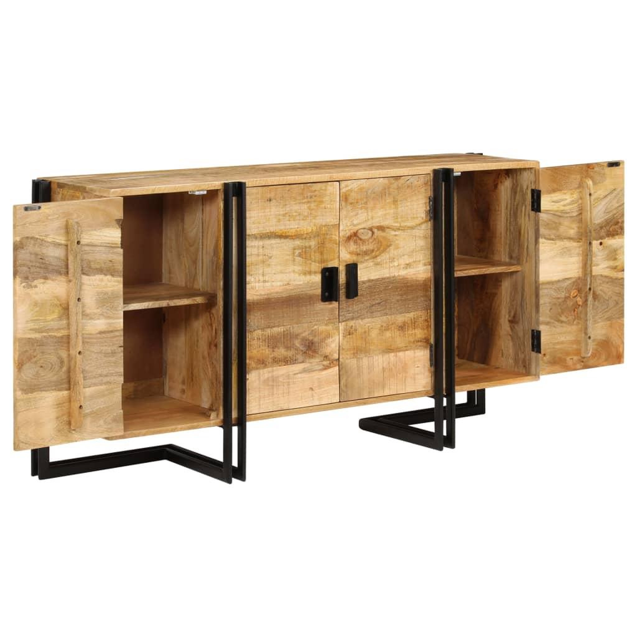 Voir la diapositive 4 : VIDAXL Buffet bois de manguier massif 150x40x80 cm