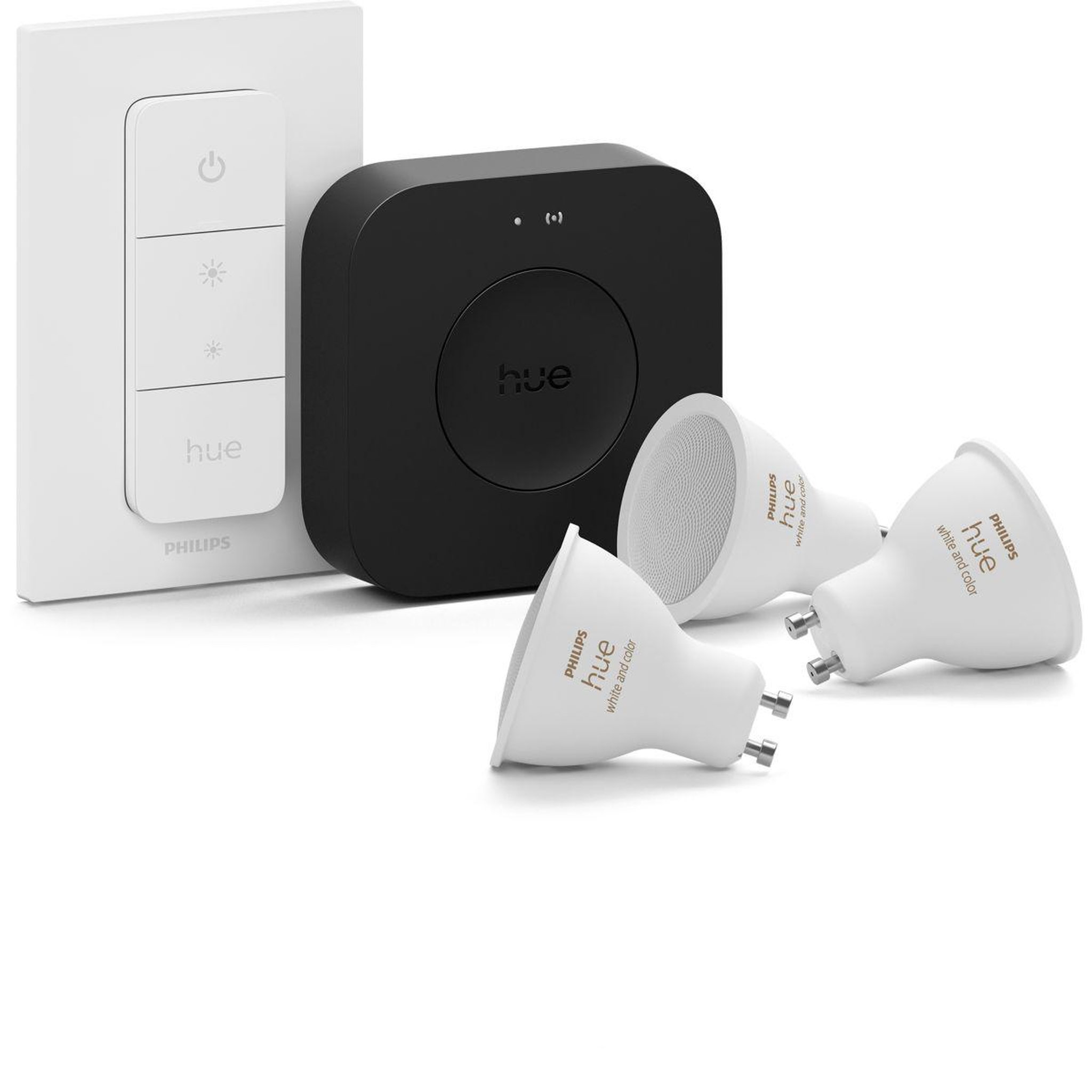 Voir la diapositive 3 : PHILIPS HUE Pack 3/gu10 white&color ambiance+pontv2+tlc