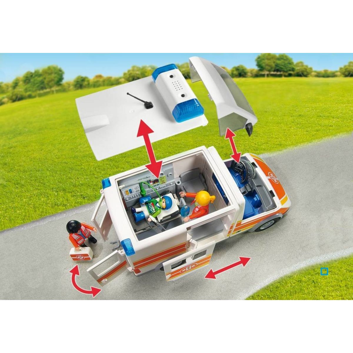 PLAYMOBIL 6685 - City Life - Ambulance avec gyrophare et sirène
