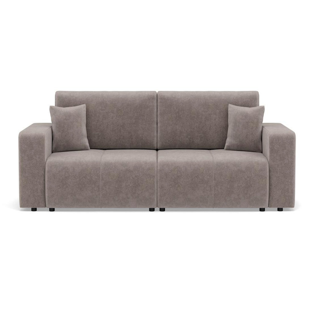 BEST MOBILIER Nicole - canapé droit 4 places convertible avec coffre en tissu