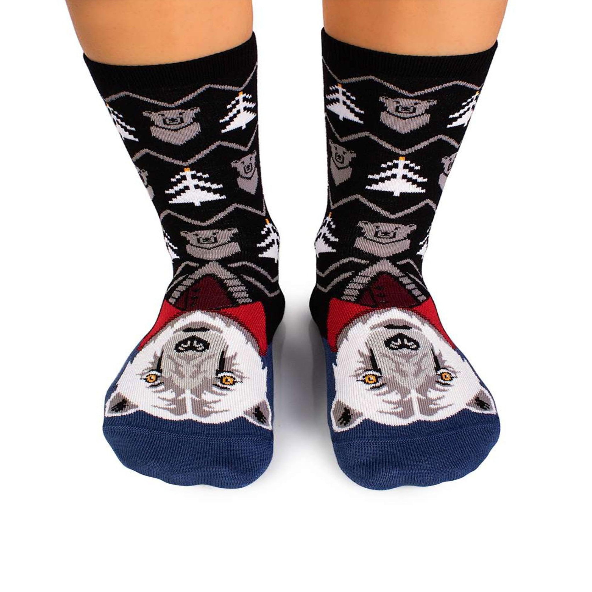 PIRIN HILL Chaussettes en bambou ours polaire. Coloris disponibles : Bleu