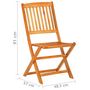 Voir la diapositive 6 : VIDAXL Ensemble a manger de jardin pliable 7 pcs bois d'acacia solide
