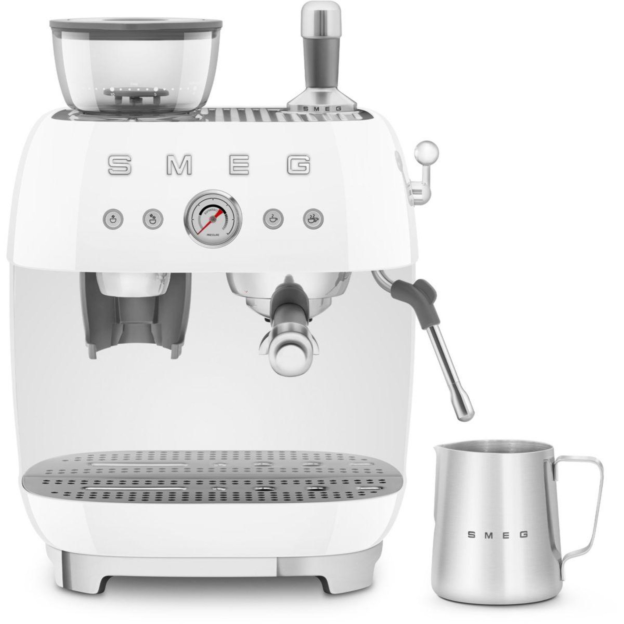 Voir la diapositive 3 : SMEG Expresso broyeur egf03wheu blanc