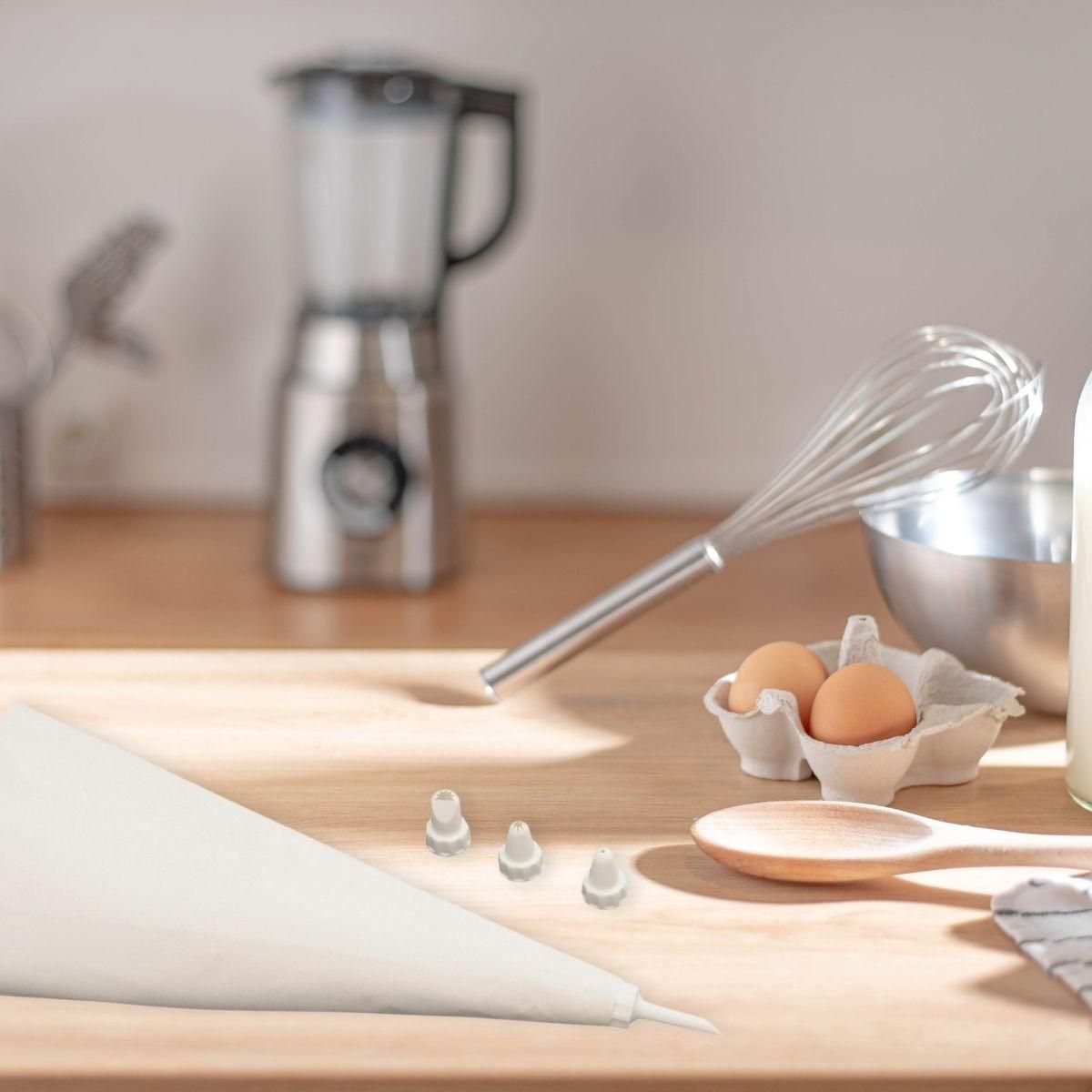 ZENKER Poche à douille réemployable et 4 embouts plastique 31 cm Zenker Smart Pastry