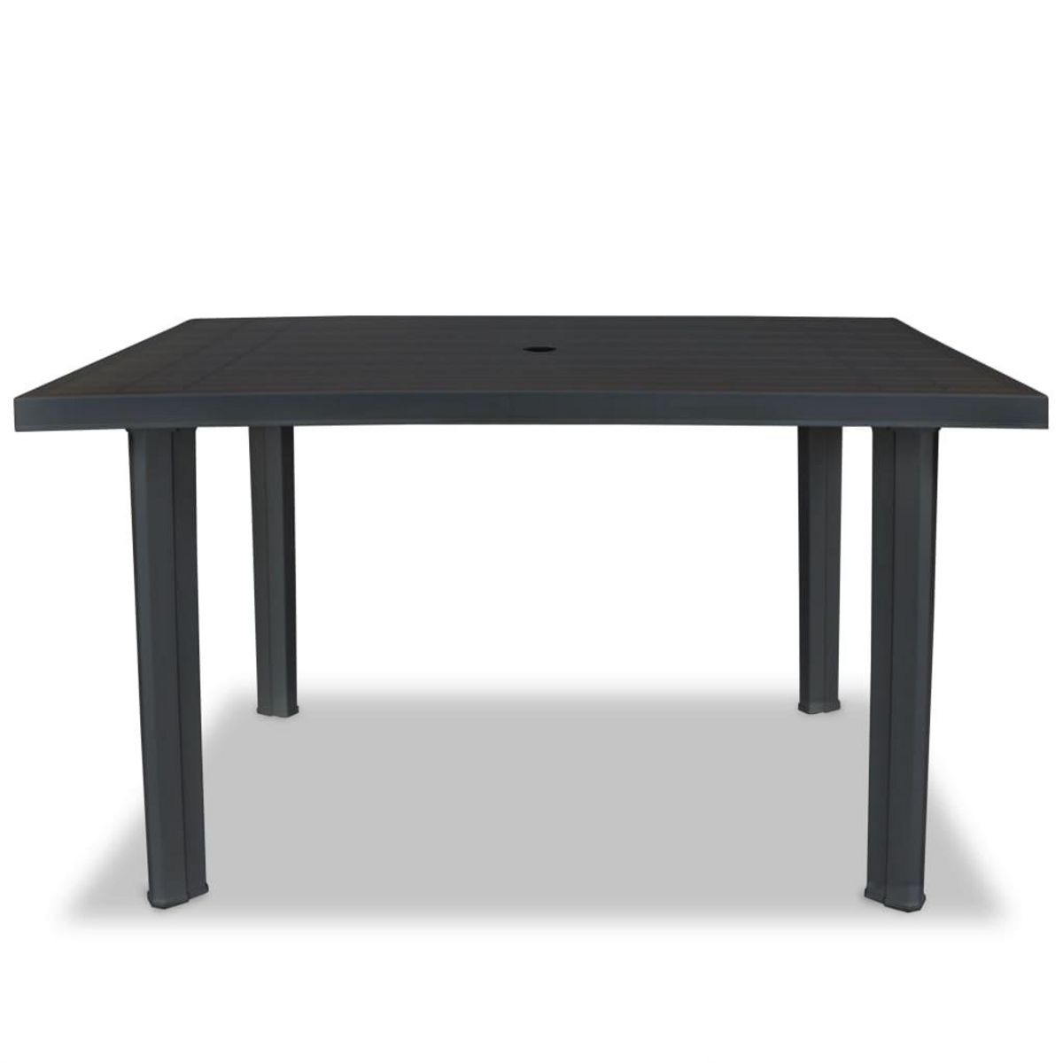 VIDAXL Table de jardin Anthracite 126 x 76 x 72 cm Plastique