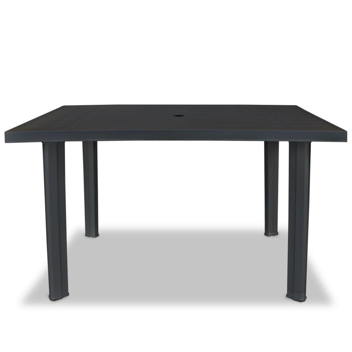VIDAXL Table de jardin Anthracite 126 x 76 x 72 cm Plastique