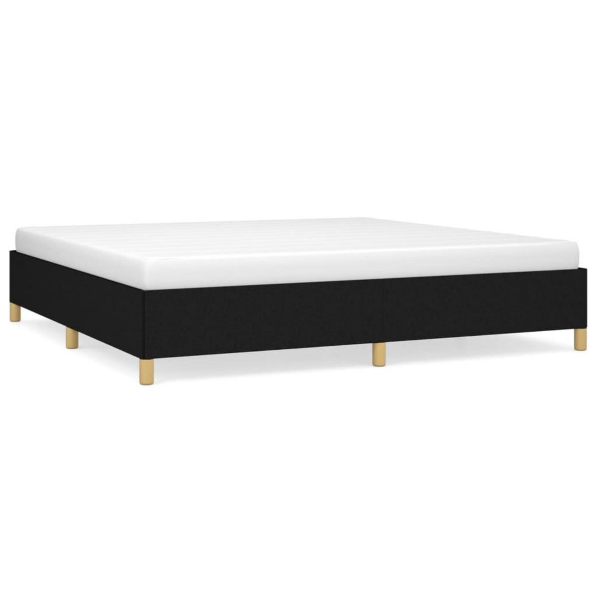 VIDAXL Cadre de lit sans matelas noir 200x200 cm tissu