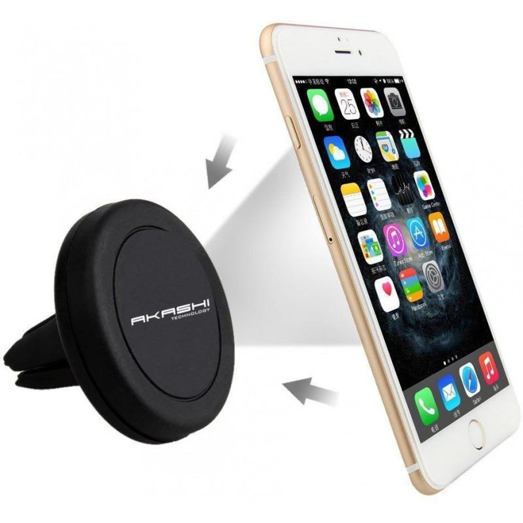 Voir la diapositive 1 : Akashi Accessoires téléphone portable AKASHI ALTMAGCARBLK