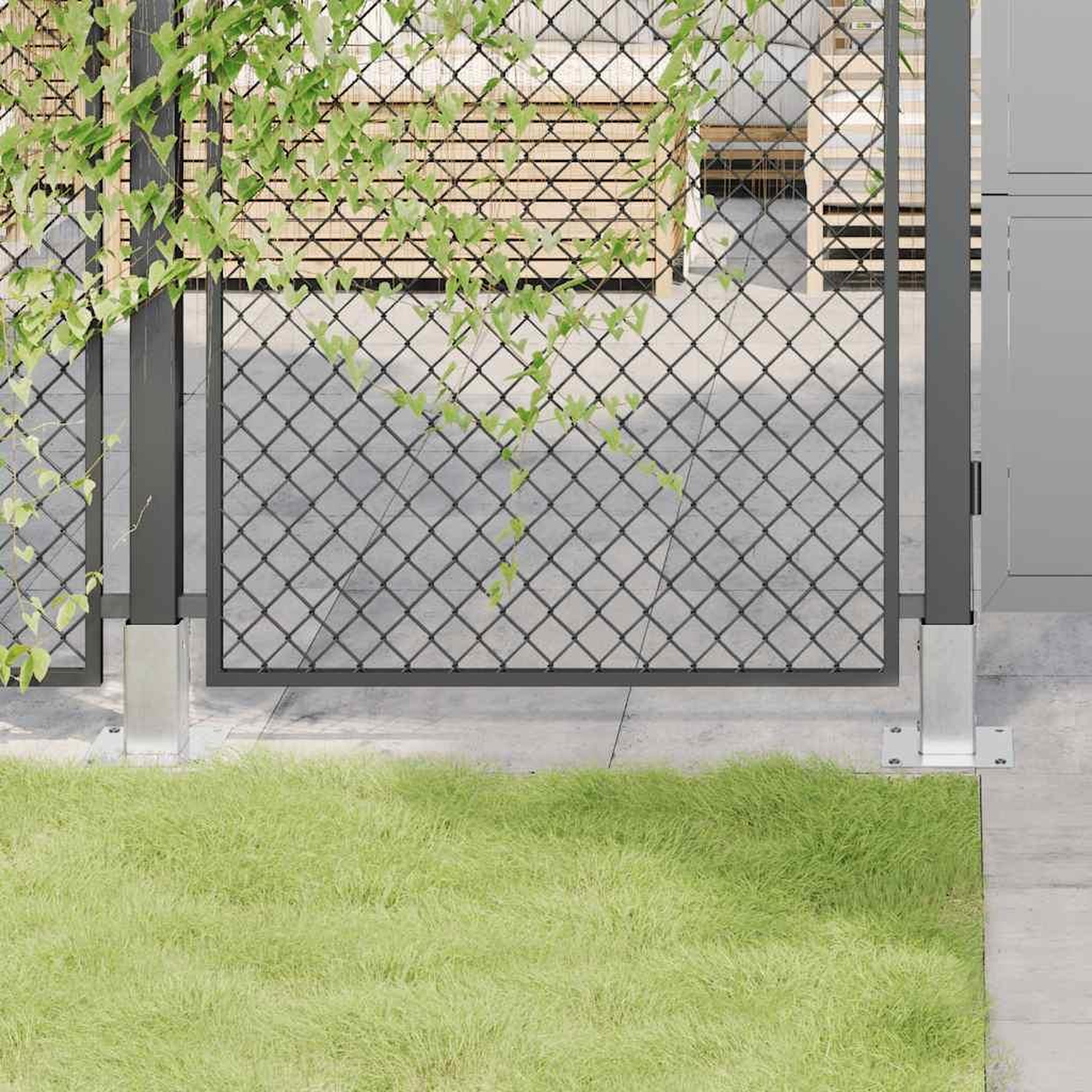 VIDAXL Bases de poteau carrees 4 pcs argent 71x71 mm acier galvanise