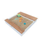 Axi House Bac à sable Evy avec bacs rangement blanc-marron