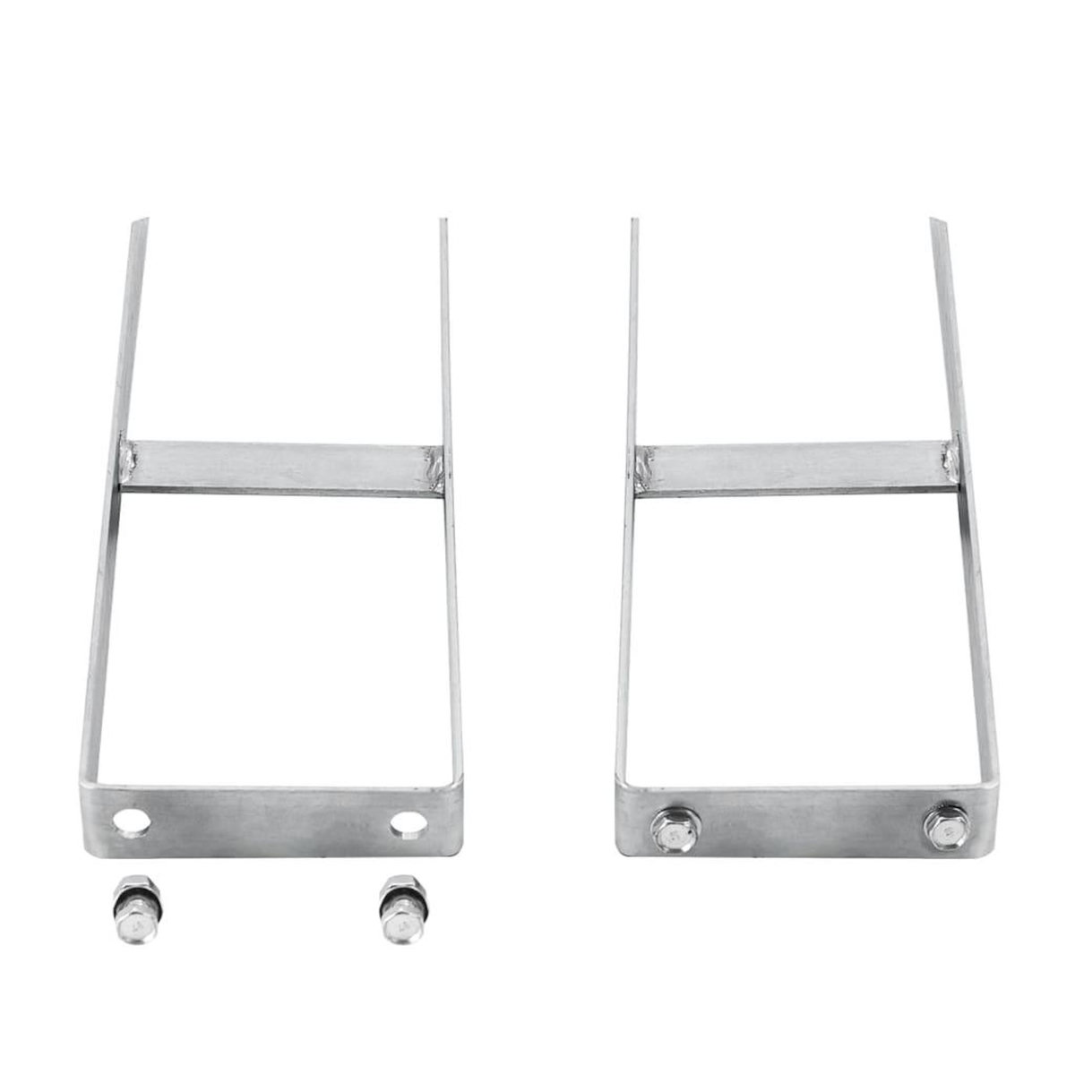 VIDAXL Piquets de cloture de sol 2 pcs pour cloture en WPC Acier 40 cm