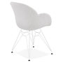Voir la diapositive 4 : Paris Prix Chaise Design en Tissu  Lotal  85cm Gris & Blanc