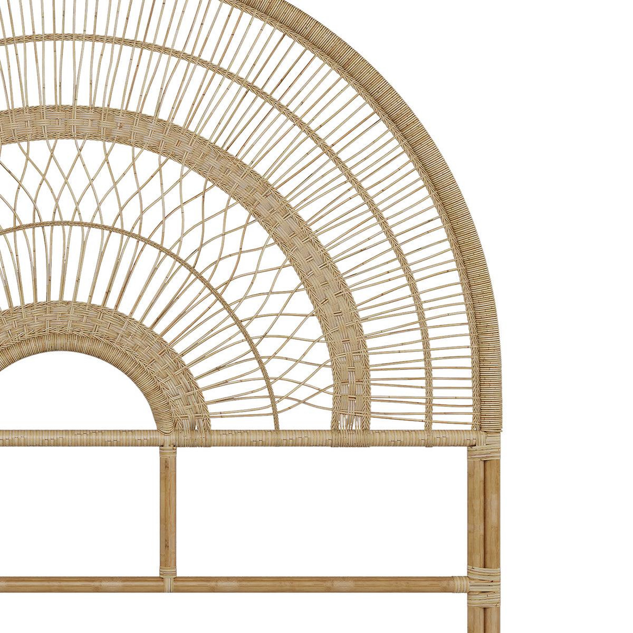 Voir la diapositive 6 : MAISON PAVANE Tête de lit en rotin naturel 140 cm-astéria