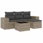 Voir la diapositive 2 : VIDAXL Salon de jardin 5 pcs avec coussins gris resine tressee