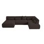 Voir la diapositive 6 : LISA DESIGN Onyx - canapé panoramique d'angle droit - 7 places - en tissu mailles 3d