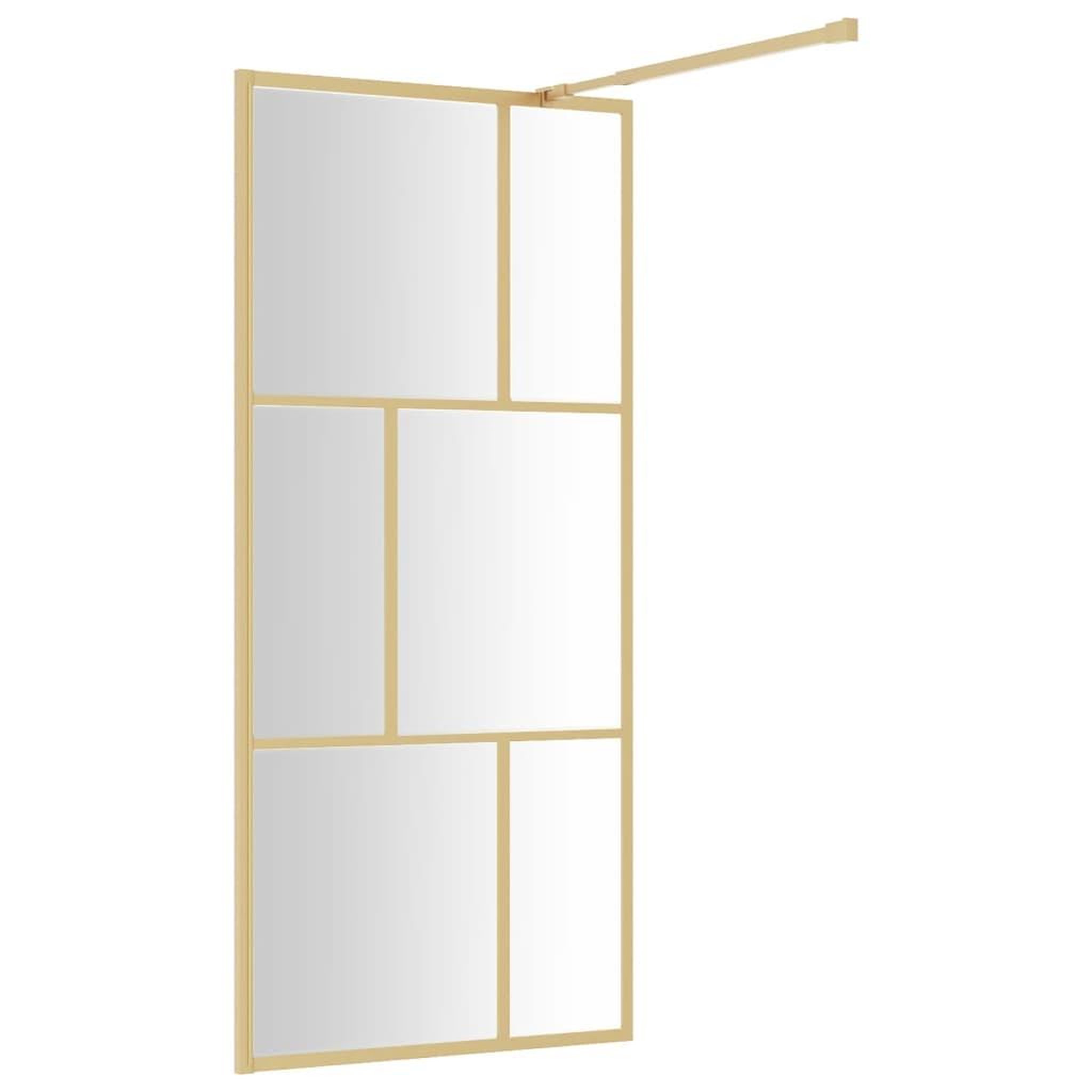 Voir la diapositive 5 : VIDAXL Paroi de douche avec verre ESG transparent dore 80x195 cm
