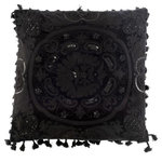 Paris Prix Coussin Déco  Marocain  45x45cm Noir