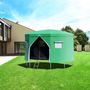 Voir la diapositive 2 : JUMP4FUN Tente cabane pour trampoline 12FT-366cm - Vert