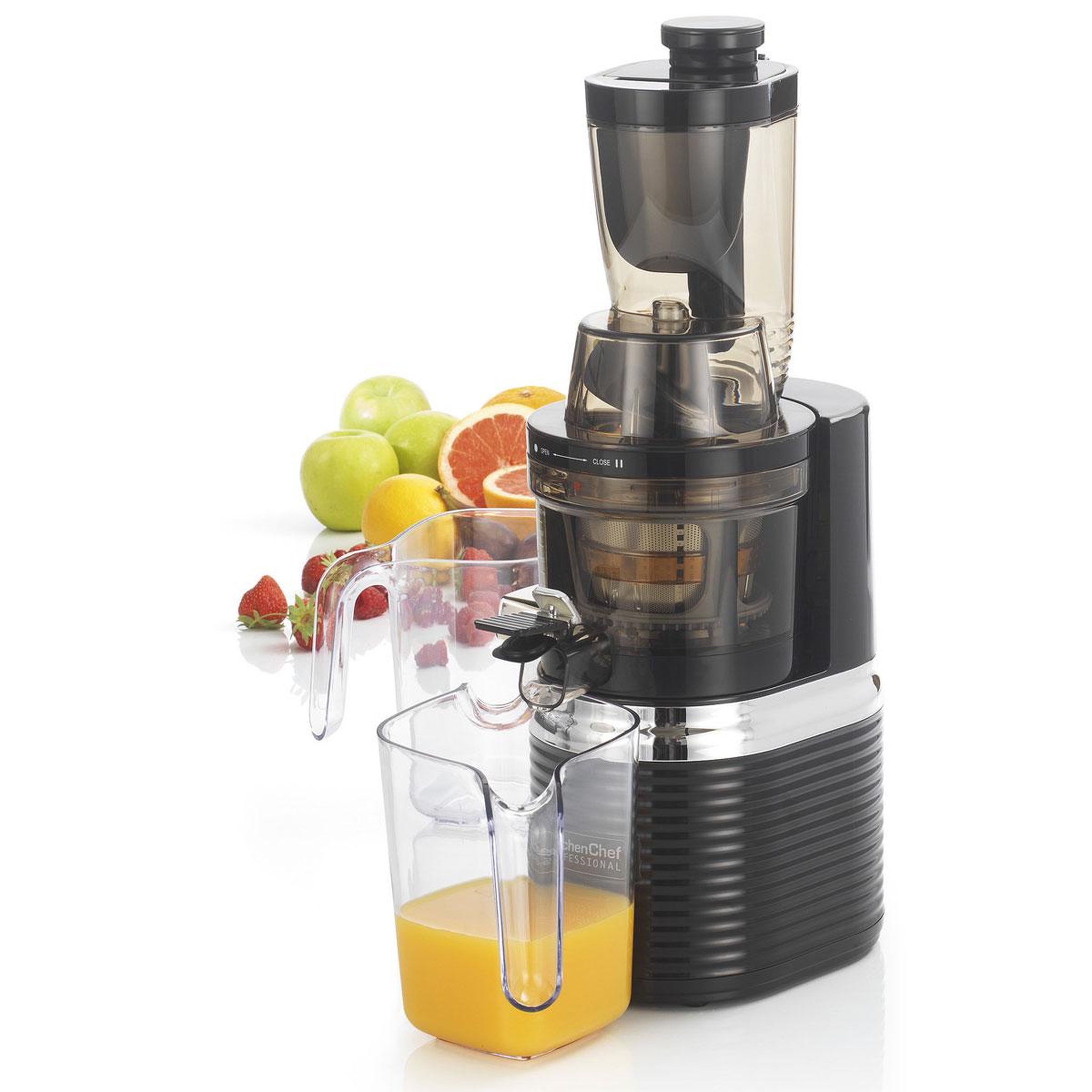 Voir la diapositive 2 : Kitchen chef Extracteur de jus 200w noir - kcje5521
