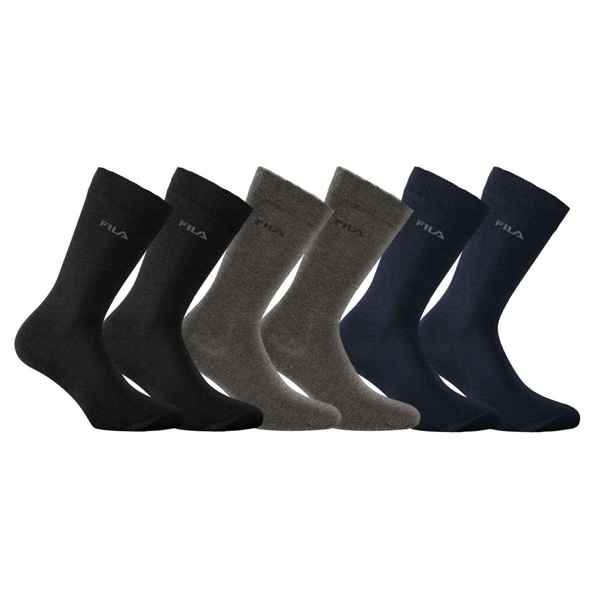 FILA Lot de 6 Paires de Chaussettes de ville homme en bambou FU5511