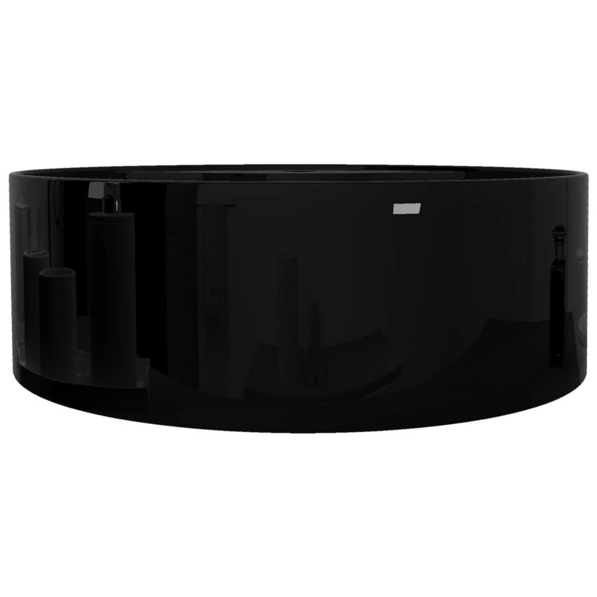 VIDAXL Vasque rond a trou robinet/trop-plein ceramique pour salle de bain