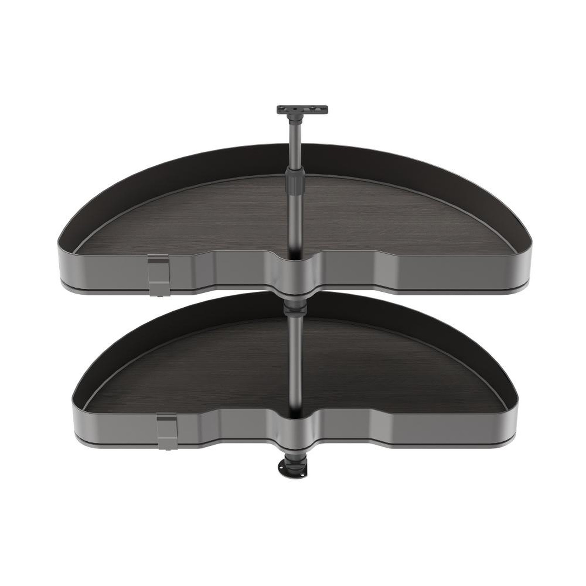 EMUCA SRL Jeu de plateaux tournants Harmony 1/2 lune -  Module largeur 800mm -  Hauteur réglable -  Acier et Bois -  Gris anthracite