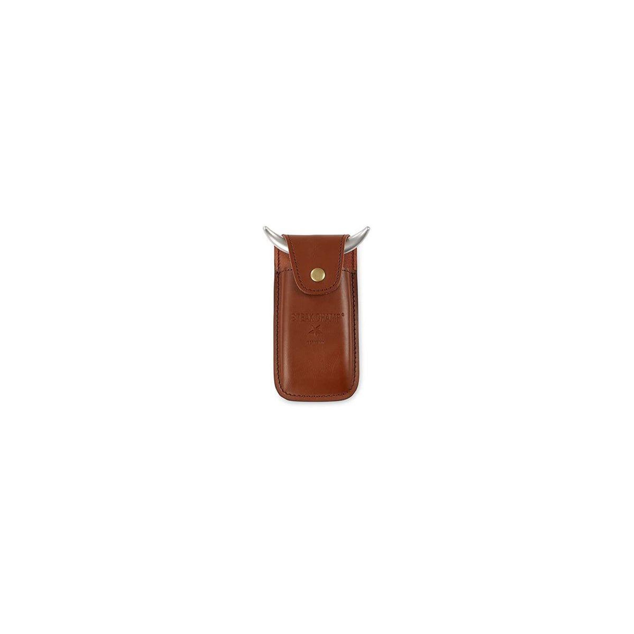 Voir la diapositive 2 : STEAK CHAMP Pochette cuir pour fourchette à viande bull fork
