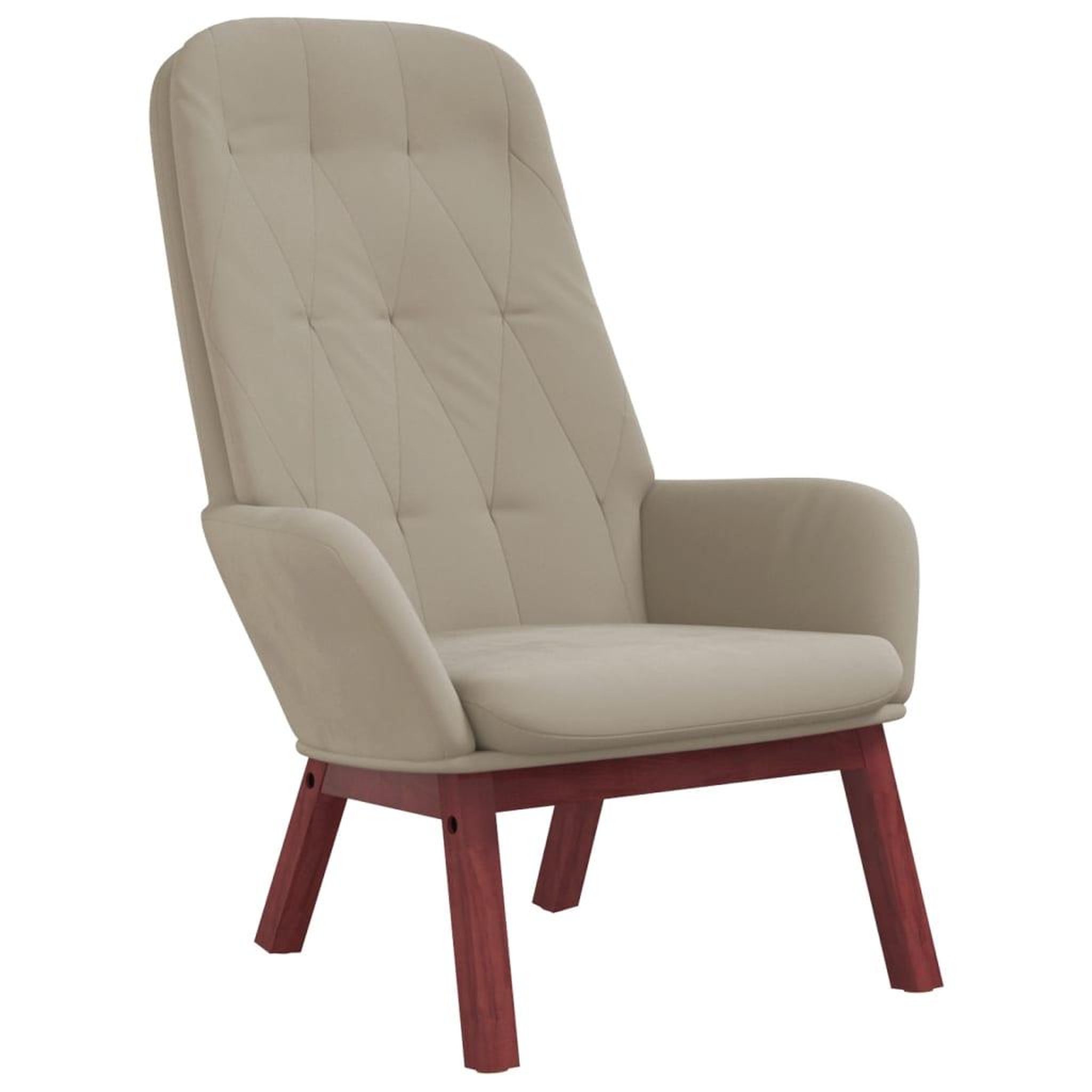 Voir la diapositive 4 : VIDAXL Chaise de relaxation avec repose-pied Gris clair Velours